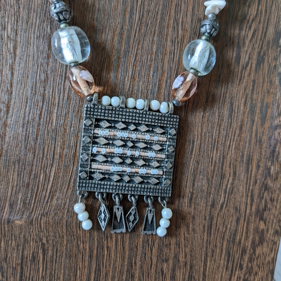 Chico's Boho Glass Beaded Necklace - Picture 7 of 9